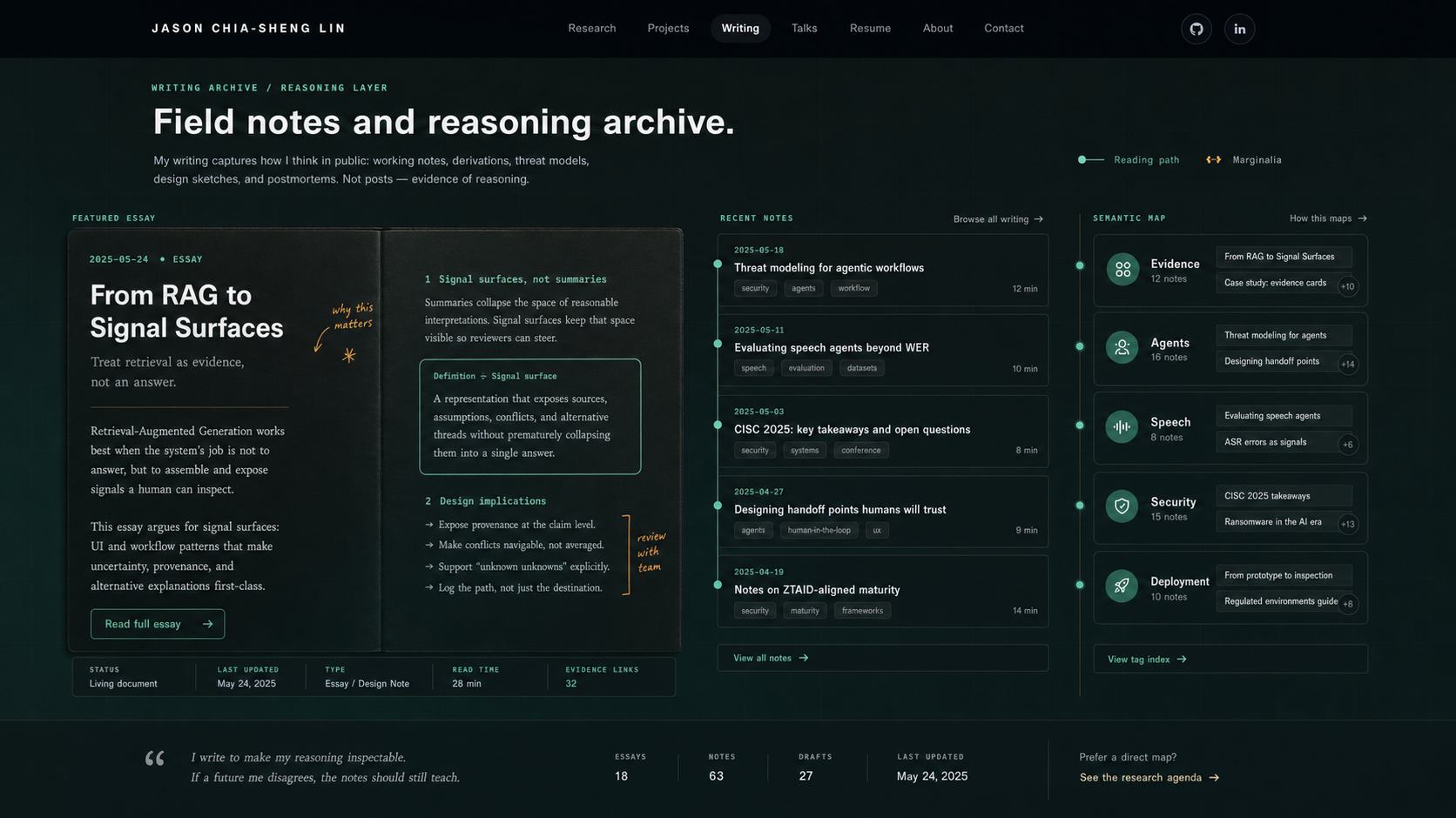 Writing / Reasoning Archive v3.0 design reference